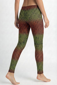 Wide waistband Leggings : Fire Wobberelli - Space Tribe