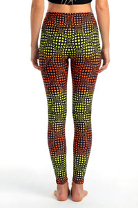 Wide waistband Leggings : Fire Wobberelli - Space Tribe