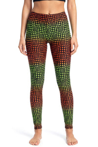 Wide waistband Leggings : Fire Wobberelli - Space Tribe