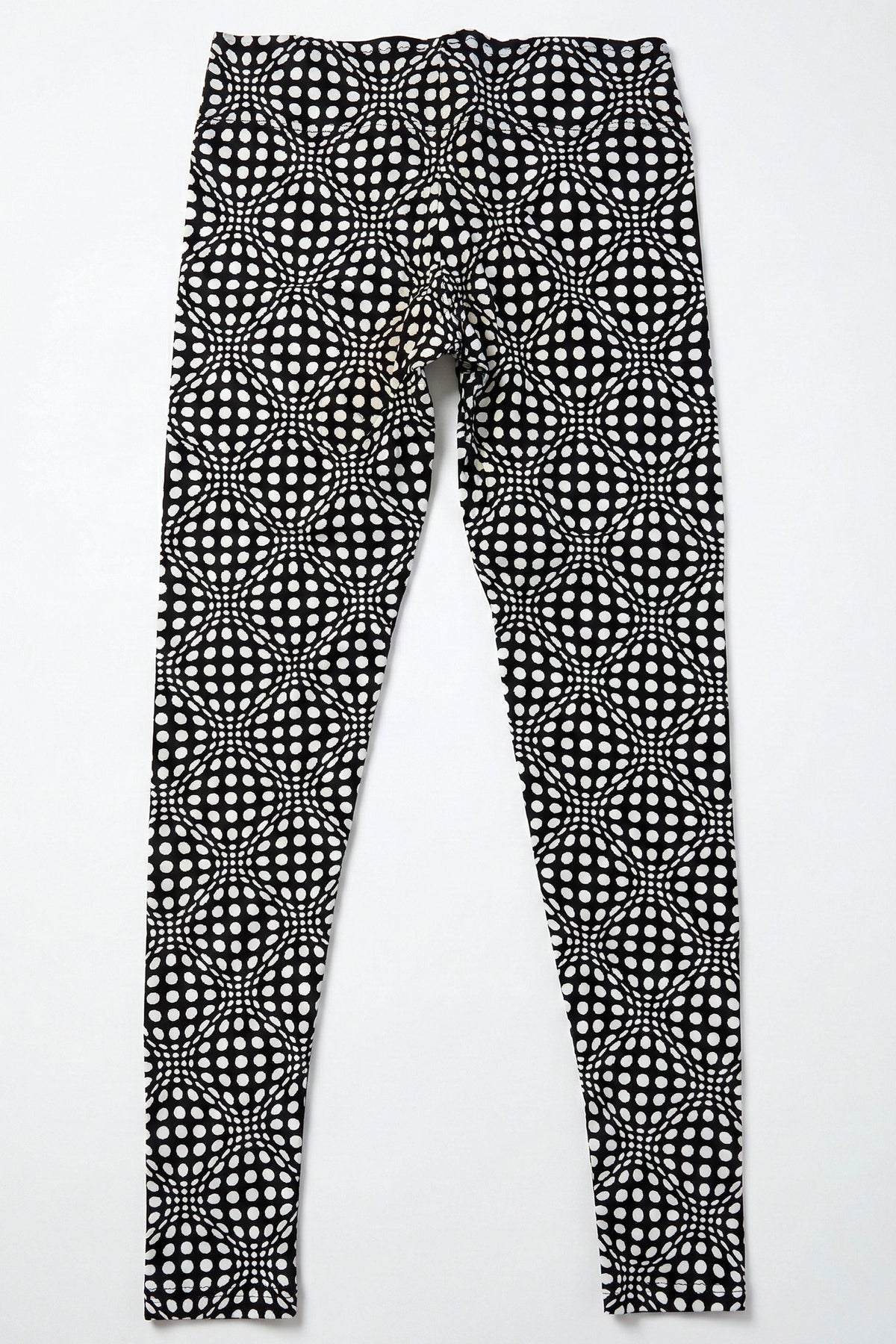 Wide waistband Leggings : Black & White Wobberelli
