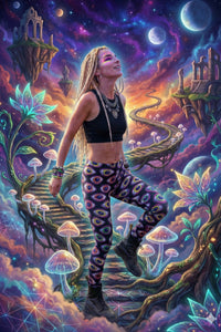 Wide waistband Leggings : Rainbow Eyes