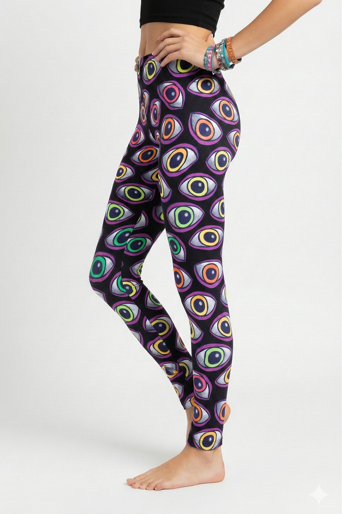 Wide waistband Leggings : Rainbow Eyes