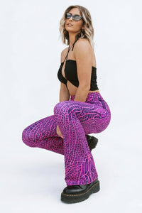 Lycra Flares : Pink Dragonfly