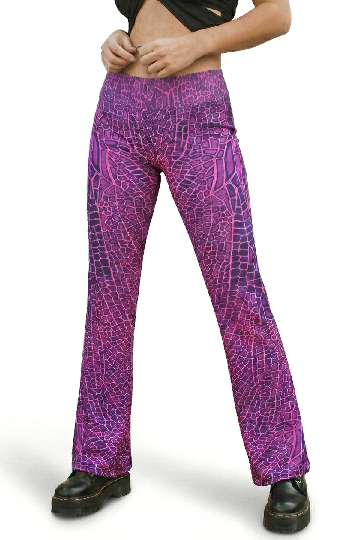 Lycra Flares : Pink Dragonfly