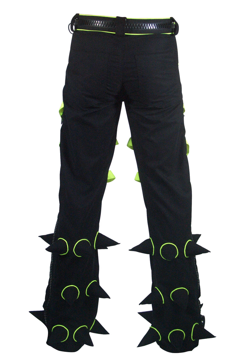 Spikey Pants : Black - UV Yellow – Space Tribe