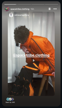 Spikey Pants : Black - UV Orange