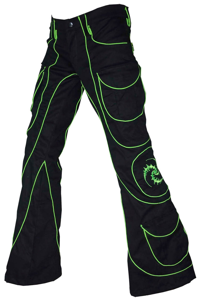 Tsunami Pants : UV Lime Tri-skelion – Space Tribe