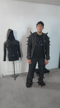 Spikey Urchin Jacket : Black + UV Lime