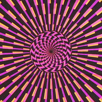 Hooded Crop Top : Purple/Pink Vertigo - Space Tribe