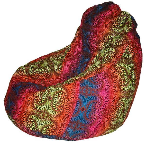 Giant Beanbag Cover Rainbow Fractal Space Tribe   BB02 D05A Side Grande 