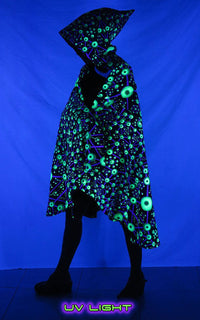 Hooded Cape : Atomic Alien - Women Capes - Space Tribe