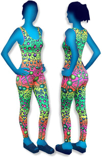 Catsuit : Atomic Rainbow - Women Catsuits - Space Tribe