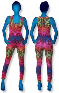 Catsuit : Rainbow Fractal - Women Catsuits - Space Tribe