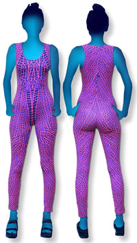 Catsuit : Pink Dragonfly - Women Catsuits - Space Tribe