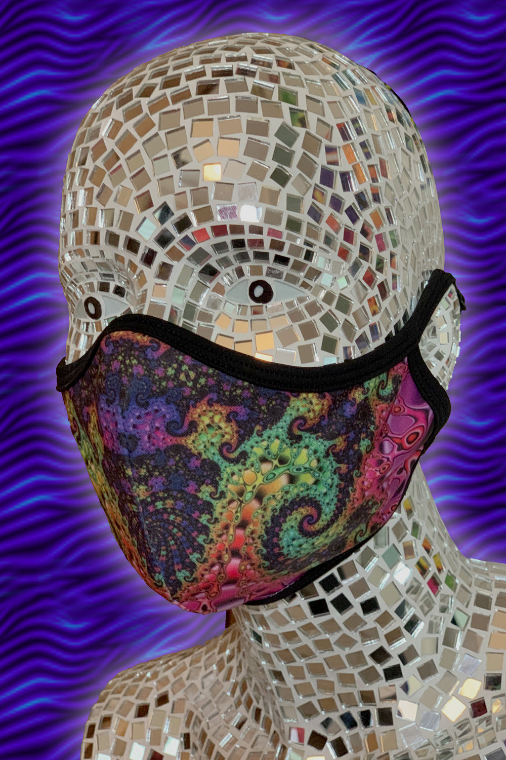Face mask : Whirlpool Fractal – Space Tribe
