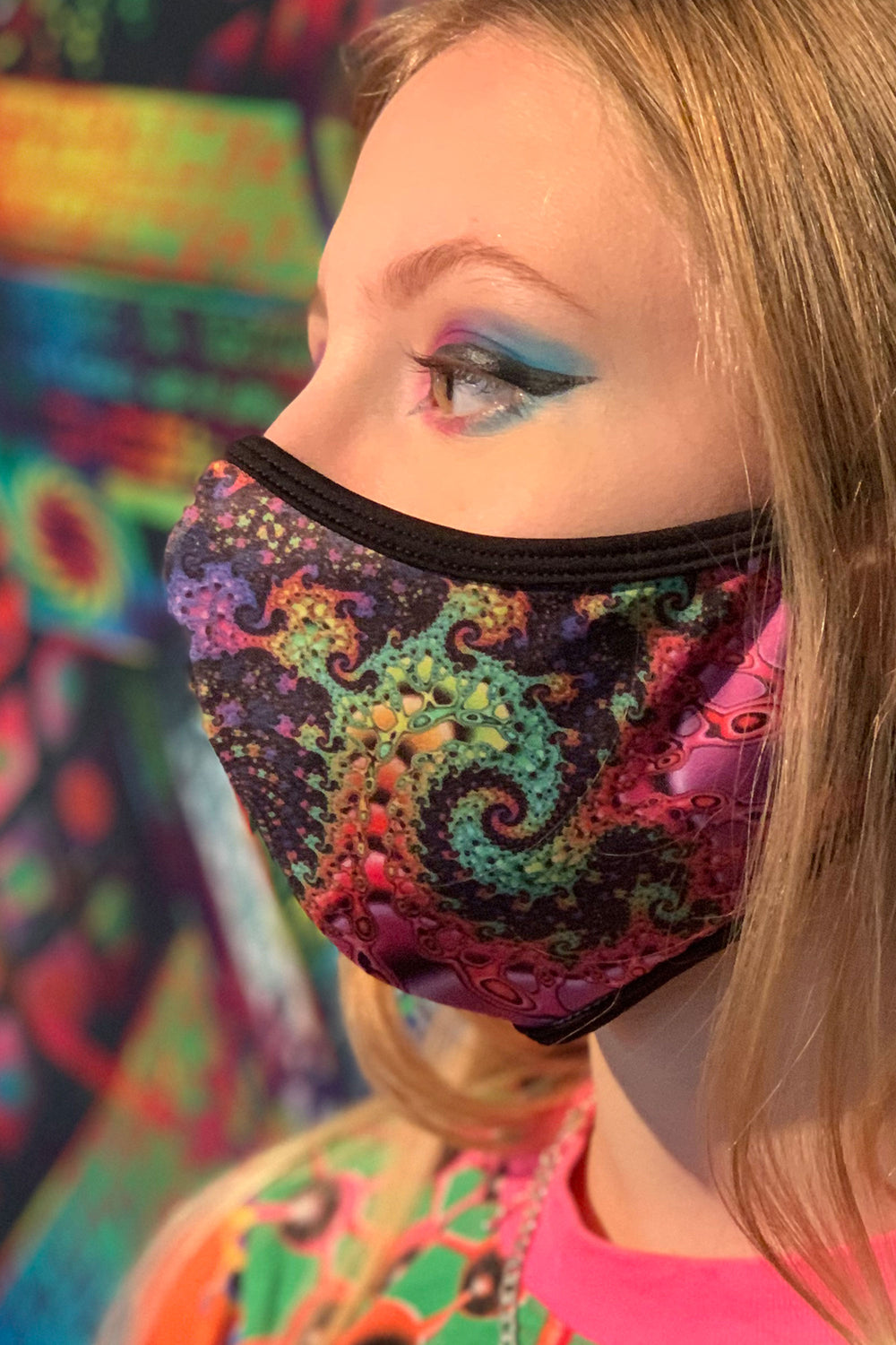 Face mask : Whirlpool Fractal – Space Tribe