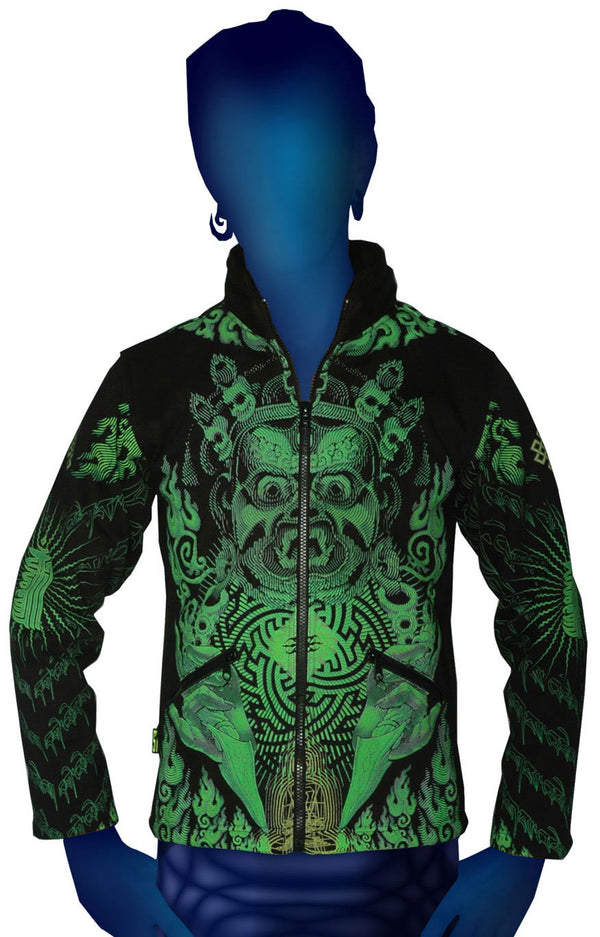Morph Jacket (No Hood) : Lime Mahakala - Men Jackets - Space Tribe