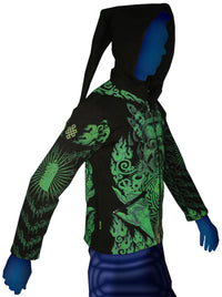 Morph Jacket Pixie Hood : Lime Mahakala - Men Jackets - Space Tribe