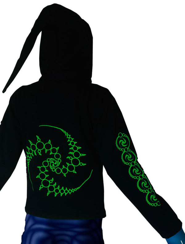 Morph Jacket Pixie Hood : Lime Triskelion - Men Jackets - Space Tribe