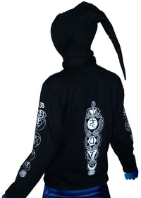 Morph Jacket Pixie Hood : Glo Chakra - Men Jackets - Space Tribe
