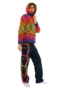 Hooded Zip Jacket : Rainbow Fractal - Men Jackets - Space Tribe