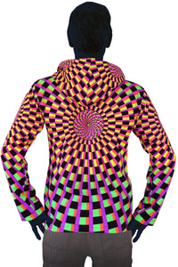Hooded Zip Jacket : Rainbow Vertigo - Men Jackets - Space Tribe