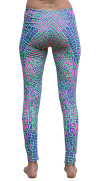 Wide waistband Leggings : Acid Dragonfly – Space Tribe