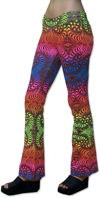 Lycra Flares : Rainbow Fractal - Women Flares - Space Tribe