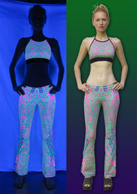 Lycra Flares : Acid Dragonfly - Women Flares - Space Tribe