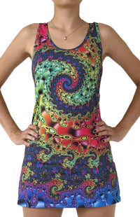 Sublime Tank Girl : Whirlpool Fractal - Women Tops - Space Tribe