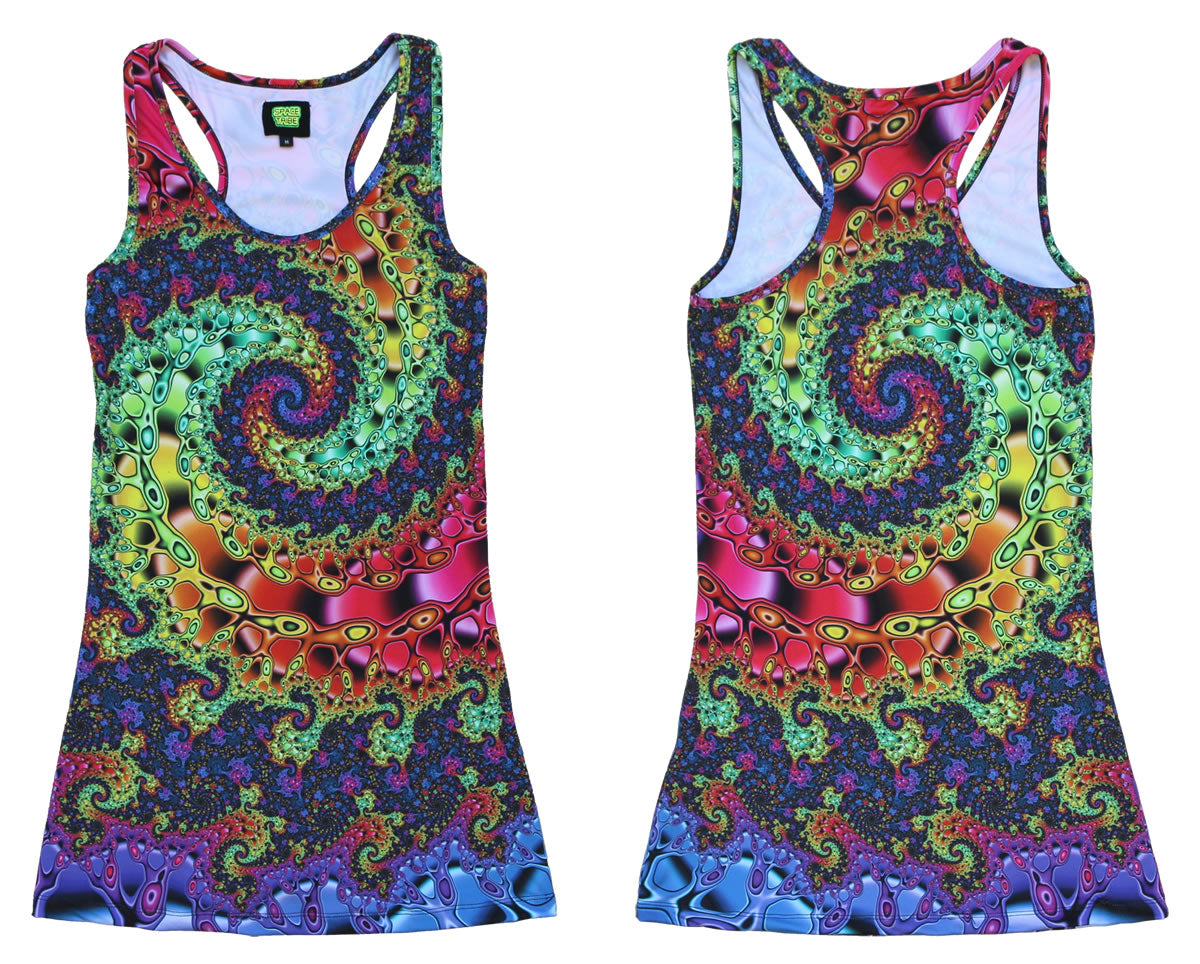 Sublime Tank Girl : Whirlpool Fractal - Women Tops - Space Tribe