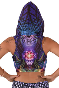 Hooded Crop Top : Foxy Lady - Women Tops - Space Tribe