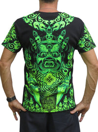 S/S Symbol Print T : Lime Mahakala - Men T-Shirts - Space Tribe