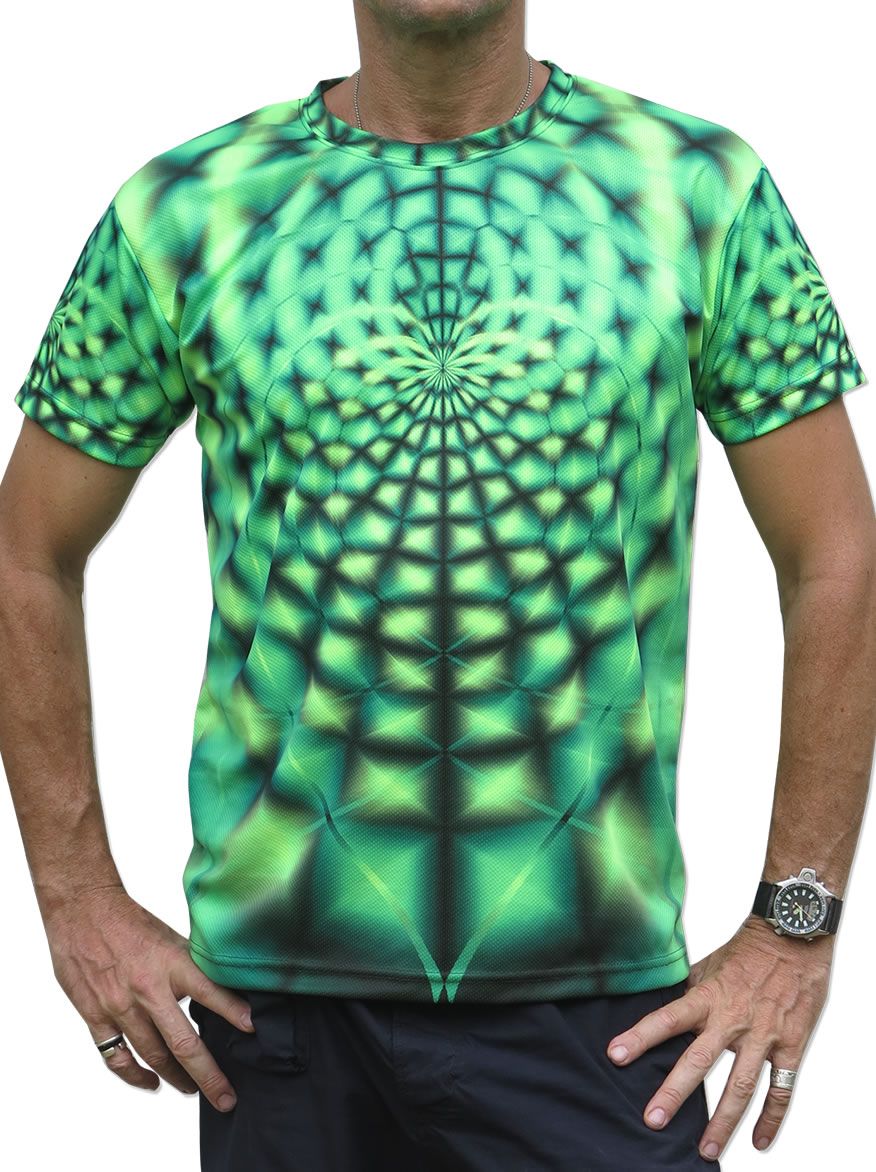UV Sublime S/S T : Lime Web – Space Tribe