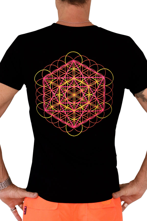 S/S Symbol Print T : Metatronic Fire - Men T-Shirts - Space Tribe