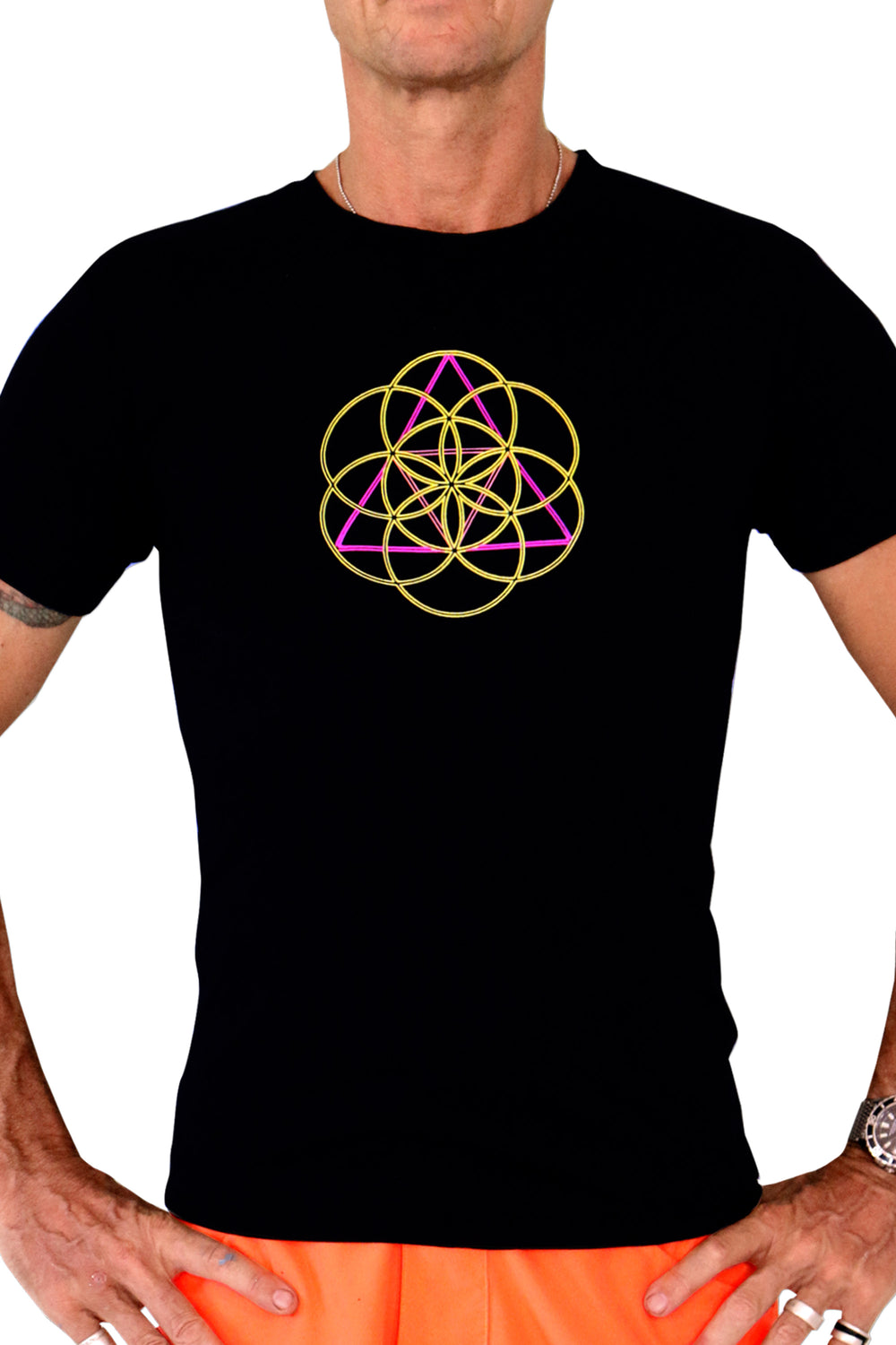 S/S Symbol Print T : Metatronic Fire – Space Tribe