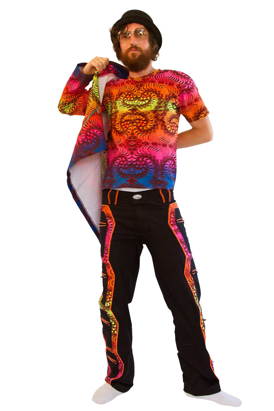 space tribe Geometric design Tシャツ　長袖 space tribe Geometric design Tシャツ 長袖