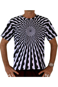 Classic S/S T : Black & White Vertigo - Men T-Shirts - Space Tribe