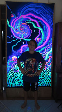 UV Wallhanging : Synaptic Spiral