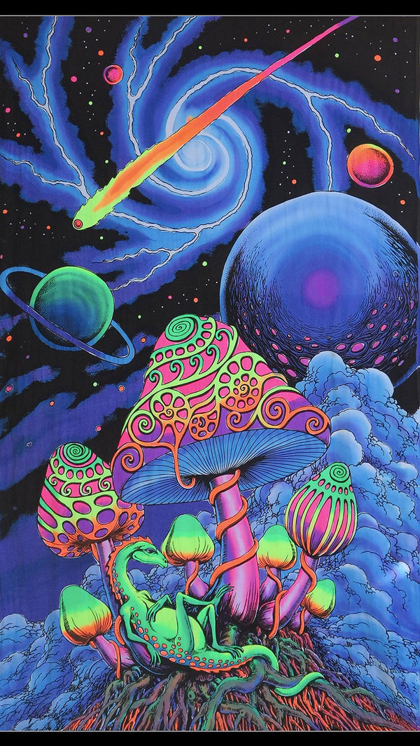 UV Wallhanging : Cosmic Shrooms - UV Wallhangings - Space Tribe
