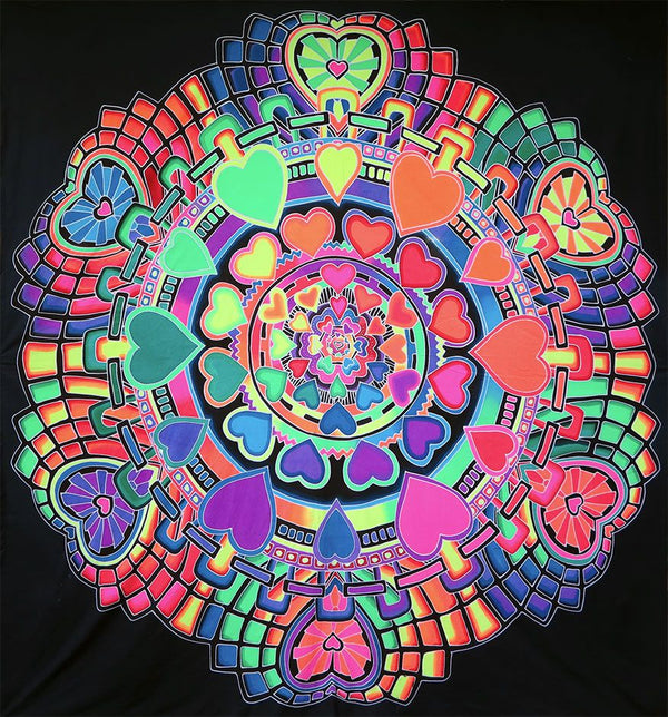 UV Banner : Heart Mandala - UV Banners - Space Tribe